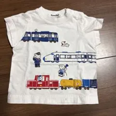familiar 電車プリント Tシャツ