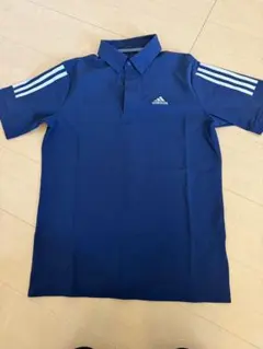 adidas ネイビー ストライプ ポロシャツ M adidas ネイビー ストライプ ポロTシャツ - メルカリ