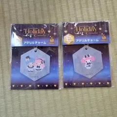 サンリオ　ハッピーくじ　E賞アクリルチャーム　キキララ　マイメロ