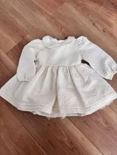 アイボリー フリル付きドレス 80~90cm