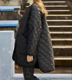 Gymphlex ナイロンタフタ キルトダウンカラーレスコート　12