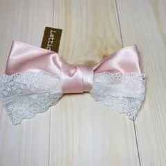 新品・未使用　リボン　レース　ヘアクリップ