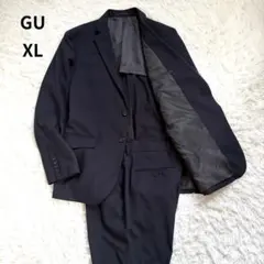 GU スーツ セットアップ ネイビー 大きいサイズ 洗えるパンツ 美品 春夏