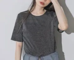 JEANASIS ラメテンジクシアー シアーT Tシャツ カットソー