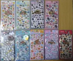【シール】ジュエルプチドロップステッカー ディズニー2種 他7枚 計9枚 正規品