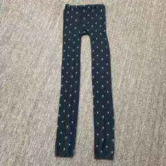 花柄ダークグレー スパッツ お腹周りゆったり