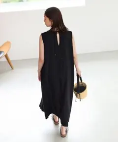 イエナ×Mi バックリボンAラインワンピース コラボ商品 ノースリーブ