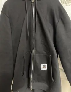 Carhartt ブラック ジップアップパーカー