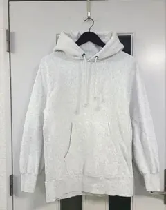 GU　ジーユー　パーカー　裏起毛　ライトグレー