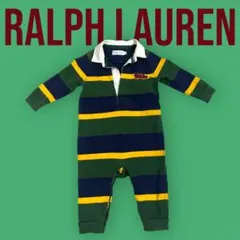 Ralph Lauren ストライプロンパース 70サイズ ラルフローレン