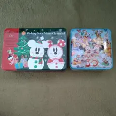 ディズニーリゾート　お菓子缶　クリスマス2011　ミッキーミニー　30周年