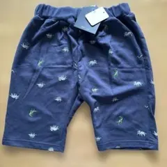 新品未使用 恐竜柄 ネイビー 半ズボン 120サイズ
