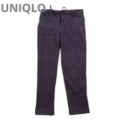 ユニクロ スラックス メンズ ズボン 茶 ブラウン S