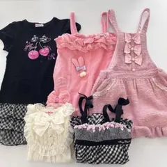 メゾピアノ　トップス　スカート　ワンピース　5点まとめ売り　130