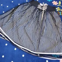 匿名配送＊axes femme＊ストライプチュールスカートのサムネイル