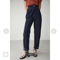 AZUL by moussy ダークブルー スリムフィット デニムパンツ S