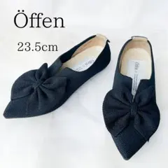 Öffen Offen オッフェン　リボン付きフラットシューズ 黒 36 Öffen Offen オッフェン リボン付きフラットシューズ 黒 36 - メルカリ