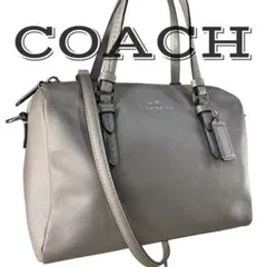 【美品】 COACH コーチ2wayショルダーバッグ ミニボストン サッチェル