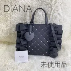 DIANA ダイアナ 黒 フリルかごバッグ フリル カゴバッグ 籠バッグ DIANA ダイアナ 黒 フリルかごバッグ フリル カゴバッグ 籠バッグ