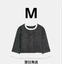 【最終値下げ】新品　ZARA ポプリンコンビニットジャケット