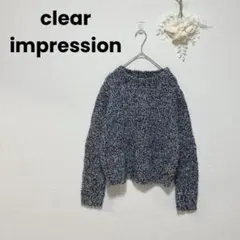 〈クリアインプレッション〉〈2〉ニット/ボートネック/ウール混/のサムネイル