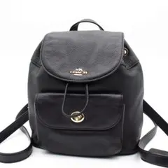 COACH ターンロック リュックサック ミニリュック バックパック ブラックのサムネイル