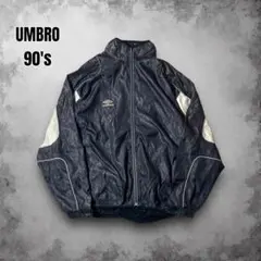 90s UMBRO ナイロンジャケット ブルゾン XL 90s UMBRO Logo Nylon Jacket 紺黄白 L アンブロ ロゴ 切り替え