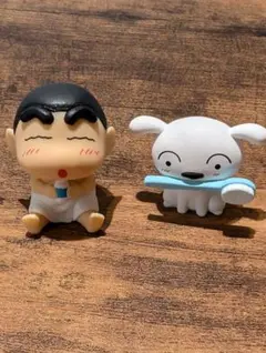 しんちゃんとシロ フィギュア 　クレヨンしんちゃん