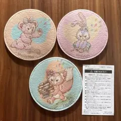 ダッフィーアンドフレンズ　コースター　3枚セット