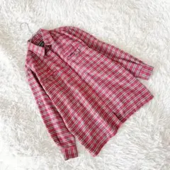 《ミレー》 (M) ロゴ刺繍チェックシャツ アウトドア 登山 トレッキング 秋冬