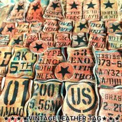 ★5×4　2.5×2.5㎝★その他　革タグ　デニムリメイク　デニムチャーム　★