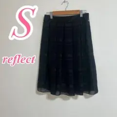 Reflect フレアスカート ブラック S　ボーダー柄　きれいめコーデのサムネイル