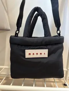 MARNI マルニ ナイロン トートバッグ 2way ブラックのサムネイル