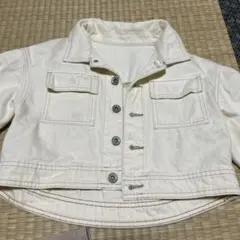 GU ホワイトボタン付きジャケット 120cm