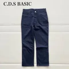 C.D.S BASIC ストレートパンツ　大きいサイズ　カジュアル　洗える　無地