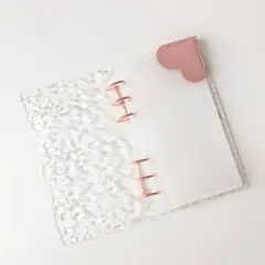 ◎ A6 アクリルバインダー 家計管理簿 リフィル 透明 手帳 推し活 ピンク2