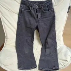 H&M 　ジュニアストレートデニム ハイウエスト クロップド