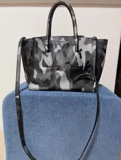 PRADA デニム ハンドバッグ フラワーモチーフ 2WAY 希少 カパナ - メルカリ