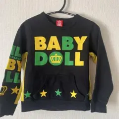 BABYDOLL プリントトレーナー 黒/黄/緑
