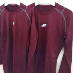 【SSK】長袖アンダーシャツ2枚セット Мサイズ エンジ