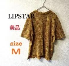 [美品] リップスター ベロア 黄色 レース編み カットソー 半袖★M 春夏のサムネイル