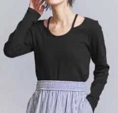 UNITED ARROWS 長袖カットソー ブラックのサムネイル