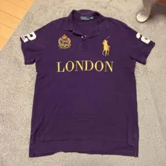 ポロラルフローレン LONDON 刺繍 パープル 半袖ポロシャツ y2k - メルカリ