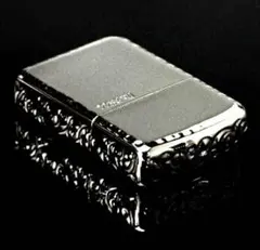 ZIPPO アーマー ジッポー ライター プラチナ 3面彫刻 シリアルナンバー入