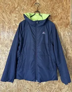 adidas フード付きジャケット ネイビー/ライム　リバーシブル　レディース