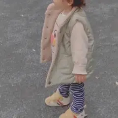 リバーシブル 2way ボアベスト くすみグリーン