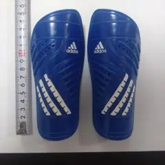 adidas サッカー シンガード すね当て ブルー　キッズ S