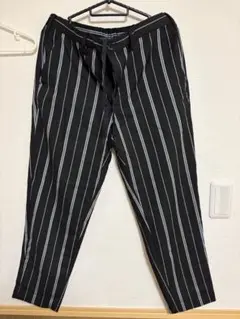 GU ストライプ ワイドパンツ レディース