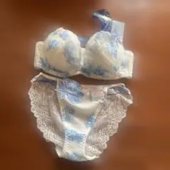 花柄ブラジャーショーツセット E80 L
