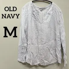OLD NAVY 【M】ストライプ長袖シャツ